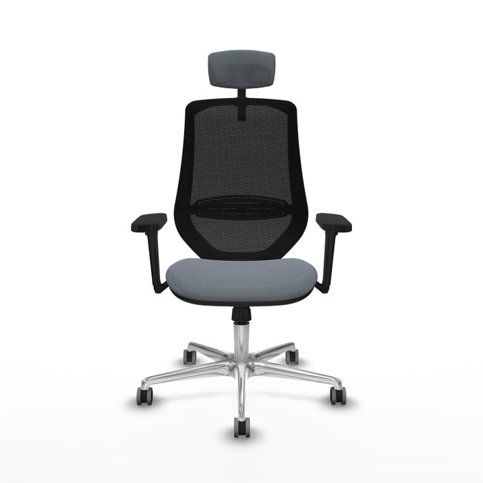 PIQUERAS Y CRESPO Silla de oficina Mardos con Mecanismo Sincro, Gris y Negro
