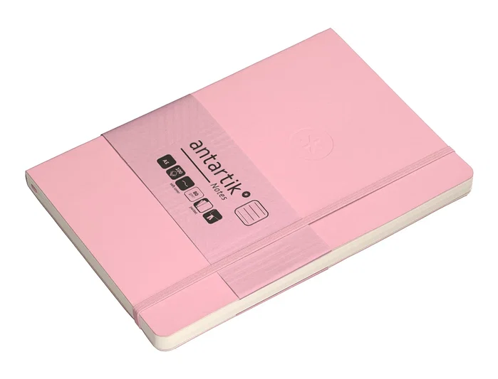 Antartik Cuaderno A5 Tapa Blanda Hojas Rayas Rosa Pastel 80 Hojas 80gr FSC