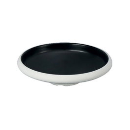 1946 Plato Hondo Negro 4 Unidades Diámetro 24,5 cm Libre de BPA