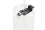 DKD Home Decor Vaso de Borosilicato y Silicona de 550ml con Pajita
