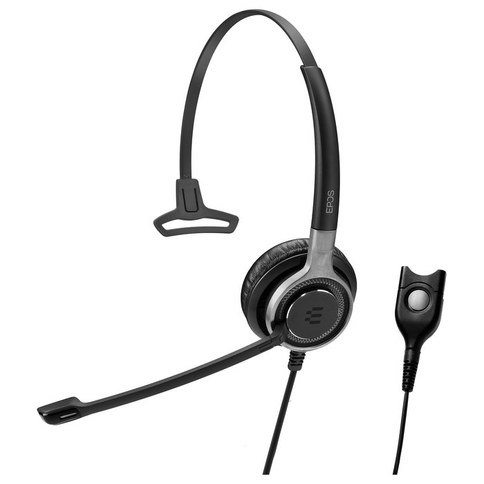 EPOS Auriculares Gamer Impact SC 630 Wired para Llamadas y Música, Diadema Supraaural Negro y Plata, Con Micrófono Boom y Cancelación Activa de Ruido