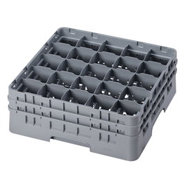 CAMBRO Cesta de lavado 25 comp. 2 alturas Gris claro
