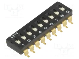 Aratas (Formerly Omron Components) A6S-9101-H DIP-SWITCH de 9 secciones SMT