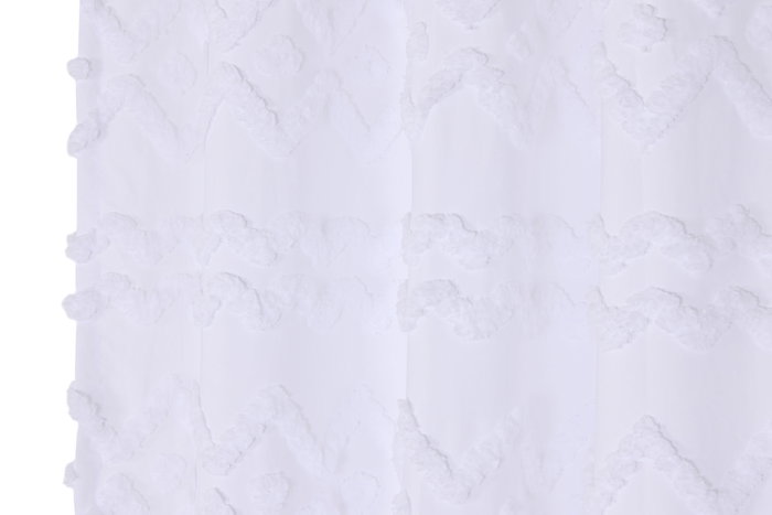 DKD Home Decor Coord cama 1c24 Cortina Boho Blanco 260 x 140 cm (2 Unidades)