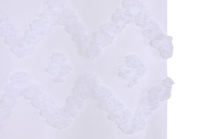 DKD Home Decor Coord cama 1c24 Cortina Boho Blanco 260 x 140 cm (2 Unidades)