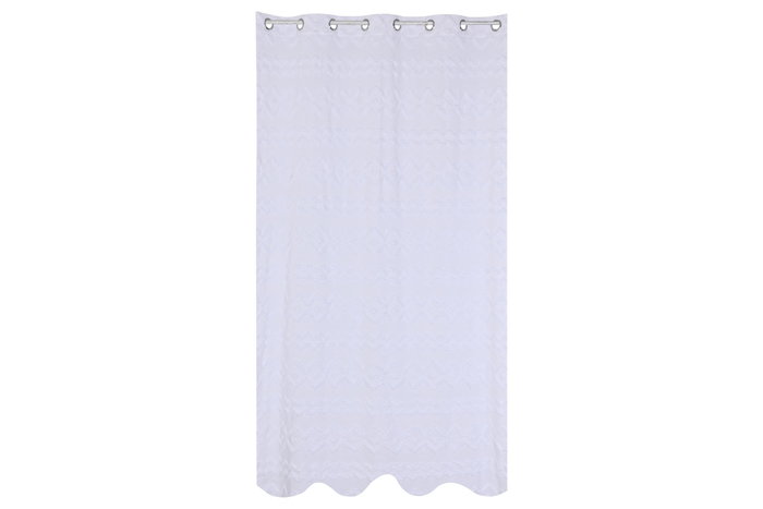 DKD Home Decor Coord cama 1c24 Cortina Boho Blanco 260 x 140 cm (2 Unidades)