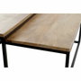 DKD Home Decor Set de 2 Mesas de Centro Mango y Metal 90x90x40 Natural