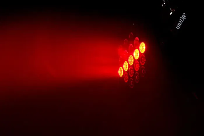ALGAMLIGHT Mini Par Led 18x1W y 1x3W RGB con Efectos para Noche y Escenario