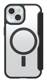 OtterBox React Folio para MagSafe para Apple iPhone 16e/15/14/13, Transparente/Negro