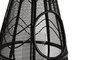 DKD Home Decor Portavela Colonial Negro Metal y Ratán 28 x 50 x 28 cm