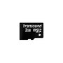 Transcend Tarjeta de memoria microSD TS2GUSD de 2 GB con adaptador SD