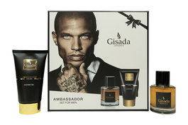Gisada Ambassador Men Gift Set 50ml EDP + 100ml Shower Gel