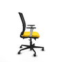 PIQUERAS Y CRESPO Silla de oficina Haches con mecanismo Sincro/Traslack, Amarillo y Negro