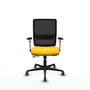 PIQUERAS Y CRESPO Silla de oficina Haches con mecanismo Sincro/Traslack, Amarillo y Negro