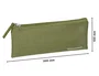Liderpapel Estuche portatodo plano ancho verde militar