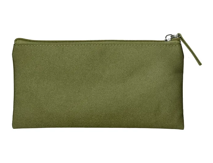 Liderpapel Estuche portatodo plano ancho verde militar