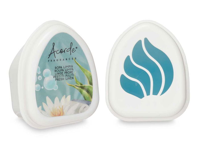 ACORDE Set 4 Ambientadores Mini Ropa Limpia Gel Azul 50 gr 24x7x4 cm (Set de 12)