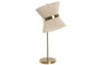 DKD Home Decor Lámpara de Sobremesa Metal Hilo Dorado y Crudo