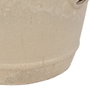 Taburete Crema Cerámica Decoración 35 X 35 X 48 cm