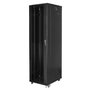Lanberg FF01-8837-12B Armario Rack 19" 37U, 800x800mm, IP20, 800 kg Carga Máx., con 4 Ventiladores, Puerta de Cristal y Ruedas