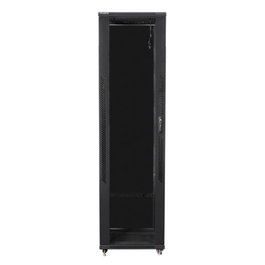 Lanberg FF01-8837-12B Armario Rack 19" 37U, 800x800mm, IP20, 800 kg Carga Máx., con 4 Ventiladores, Puerta de Cristal y Ruedas