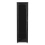 Lanberg FF01-8837-12B Armario Rack 19" 37U, 800x800mm, IP20, 800 kg Carga Máx., con 4 Ventiladores, Puerta de Cristal y Ruedas