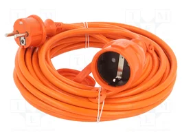 KEL Prolongador de alimentación H05VV-F 3G1,5mm2 10m Naranja