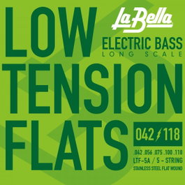 Juego de Cuerdas para Bajo de 5 Cuerdas Low Tension Flats