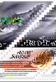 Purina Pro Plan Alimento Húmedo para Gatos Esterilizados Sabor Buey en Lata, 26 Latas x 85 gr