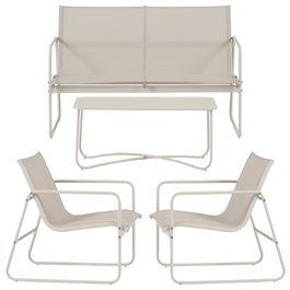 Outfit Muebles de jardín 4 piezas gris