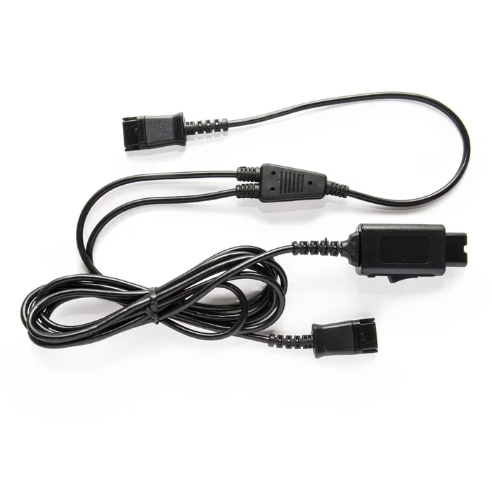 JPL Cable de Reemplazo BL-11+P para Plantronics, con Conectores QD en Ambos Extremos, Longitud 2 m, Color Negro