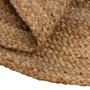 Ixia Alfombra Decoración Natural-Blanco de Yute 100 x 100 cm