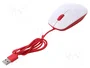 RASPBERRY PI Ratón óptico blanco y rojo