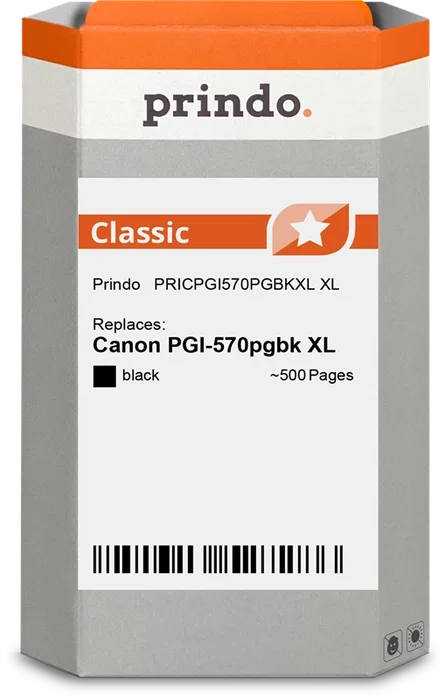 Prindo Classic XL Cartucho de tinta negro compatible con Canon PGI-570pgbk XL (0318C001) Prindo Classic XL Cartucho de tinta negro compatible con Canon PGI-570pgbk XL (0318C001)