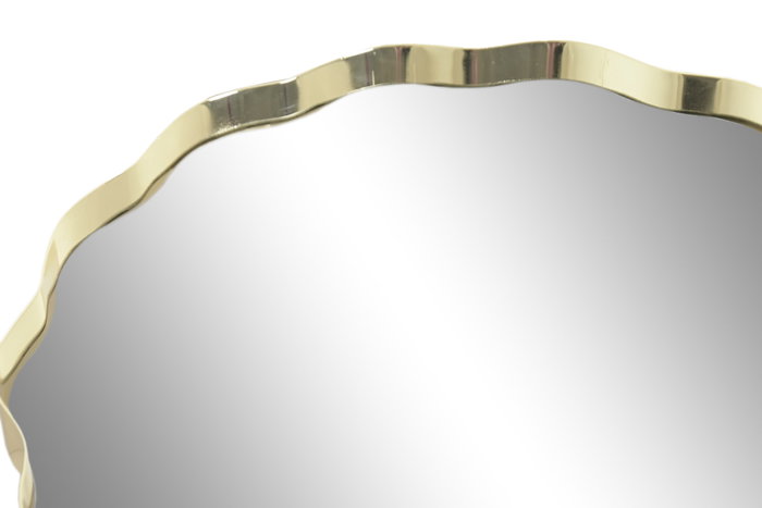 DKD Home Decor Bandeja de Metal Espejo Dorado 35x35x3 cm