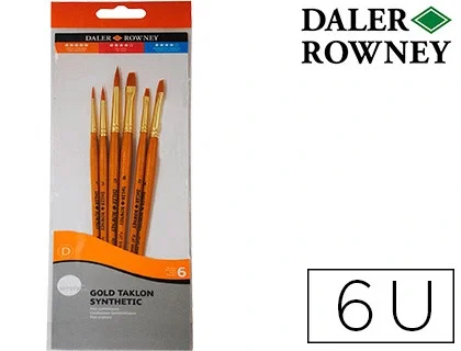 Daler rowney Pinceles Simply Art Sintéticos Mango Corto Dorado (5 Unidades) Daler rowney Pinceles Simply Art Sintéticos Mango Corto Dorado (5 Unidades)