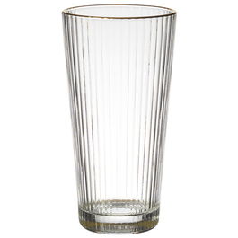 Home Deco Factory Vaso Cocktail Ribete Dorado 400 Ml Transparente Acanalado
