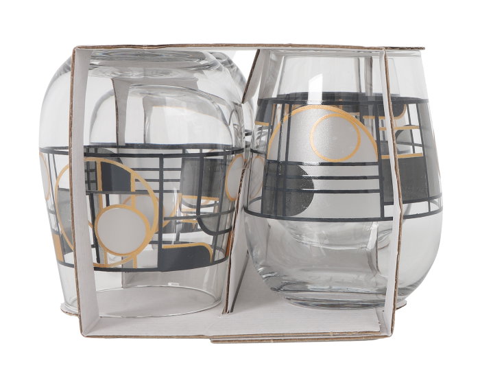 LAV Set 4 Vasos Gaia Abstract 360 cc (6 Cajas)