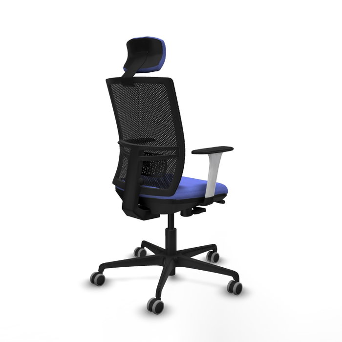 PIQUERAS Y CRESPO Silla de oficina Yunquera con mecanismo Sincro/Traslack, Azul claro y Negro PIQUERAS Y CRESPO Silla de oficina Yunquera con mecanismo Sincro/Traslack, Azul claro y Negro