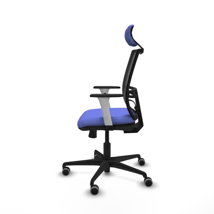 PIQUERAS Y CRESPO Silla de oficina Yunquera con mecanismo Sincro/Traslack, Azul claro y Negro PIQUERAS Y CRESPO Silla de oficina Yunquera con mecanismo Sincro/Traslack, Azul claro y Negro