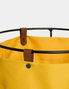 Hanah Home Edda Cesta de Lavandería Amarilla 40x70x40 cm Impermeable con Marco de Metal y Gancho de Cuero Sintético