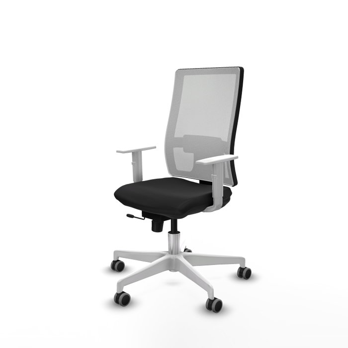 PIQUERAS Y CRESPO Silla de oficina Horna Sincro/Traslack Negro y Blanco