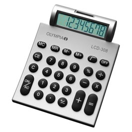 Olympia LCD-308 Calculadora de Escritorio Plateada