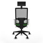 PIQUERAS Y CRESPO Silla de oficina Horna con mecanismo Sincro, Verde y Gris