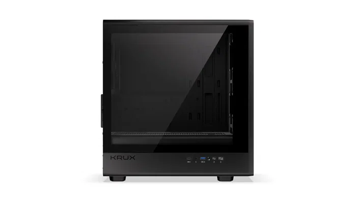 Krux Helio Caja microATX con Panel Frontal de Madera para PC Elegante