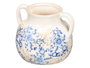 Giftdecor Jarrón Nonna de Cerámica con 2 Asas, Color Azul Beige Blanco, Dimensiones 20.5 x这两种 18.5 x 16 cm (Set de 6)
