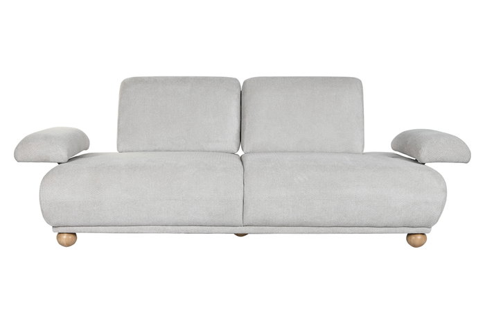 DKD Home Decor Sofá Cama Crudo con Respaldo y Brazos Abatibles