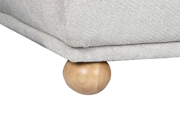 DKD Home Decor Sofá Cama Crudo con Respaldo y Brazos Abatibles