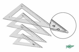 Faibo Cartabón Escolar Graduado de 25 cm Transparente - Set de 20 unidades (Set de 20)