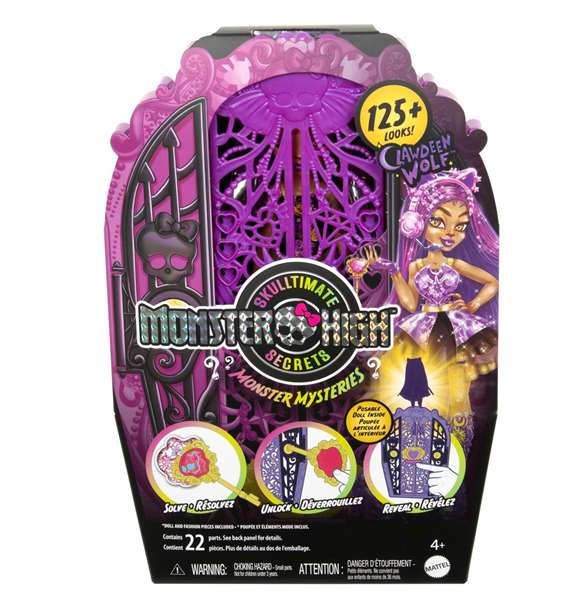 Muñeca monster high skulltime secrets 4 clawdeen wolf con armario y accesorios.